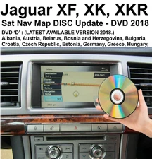 Jaguar XF, XK, XKR, Sat Nav Map Disc Update Navigation DVD East Europe 2018 -'D'