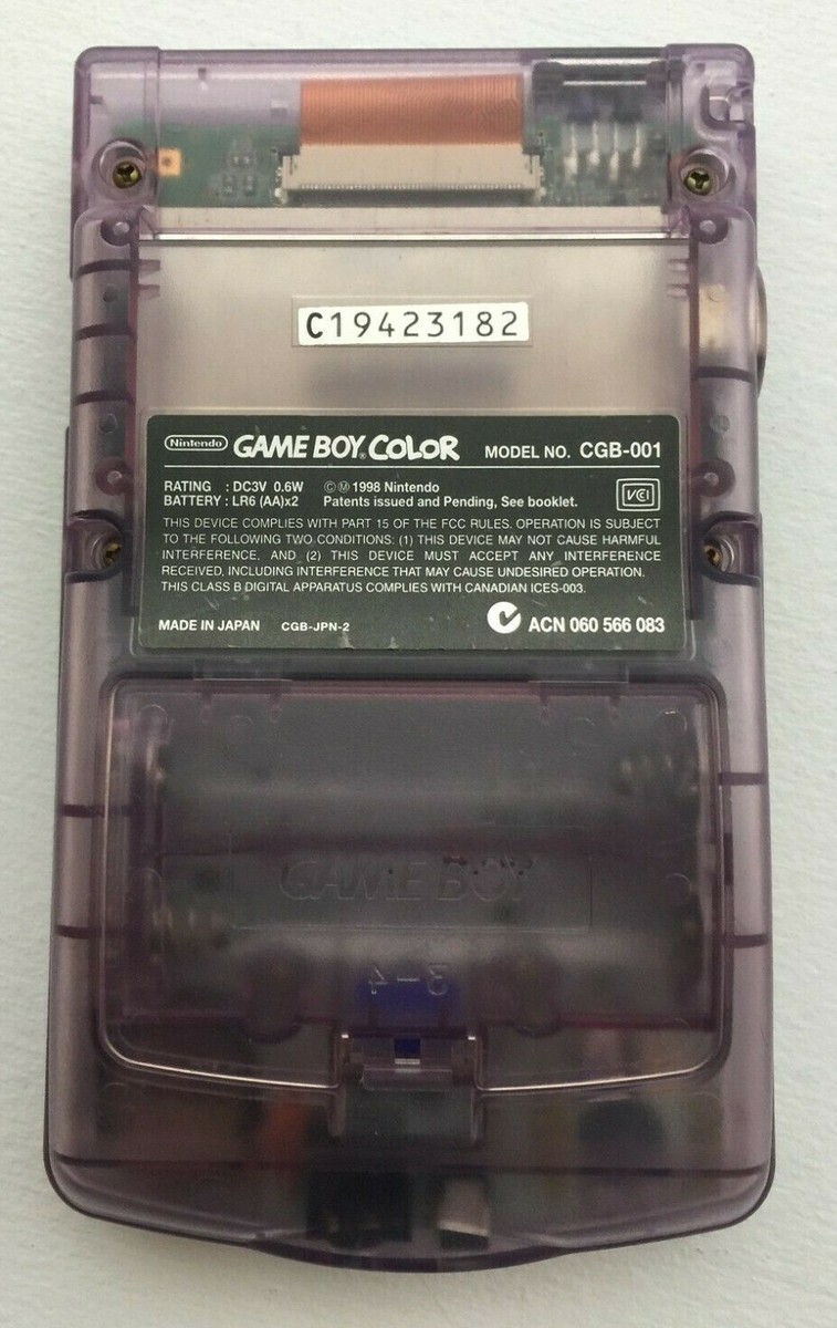Nintendo Game Boy Color Console GBC CGB-001-Atomic Purple-100% OEM