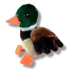 Daekor Plush Duck Mallard 8" 1982 Stuffed Animal Toy Realistic Life Like