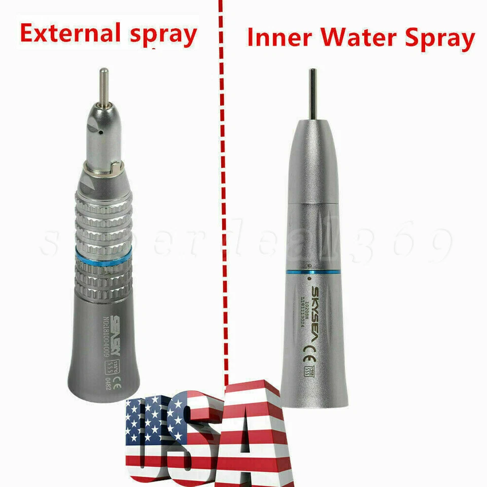 1-5 Dental Recto Nariz Pieza de Mano Baja Velocidad Tipo E Spray Interior/Externo sa Foto 2 de 2