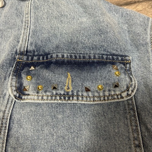 CHAQUETA VAQUERA ROBINS JEANS MUJER AZUL Denim Talla Eur 38 EE. UU. ~ 8 Nueva Con Etiqueta - Imagen 6 de 12