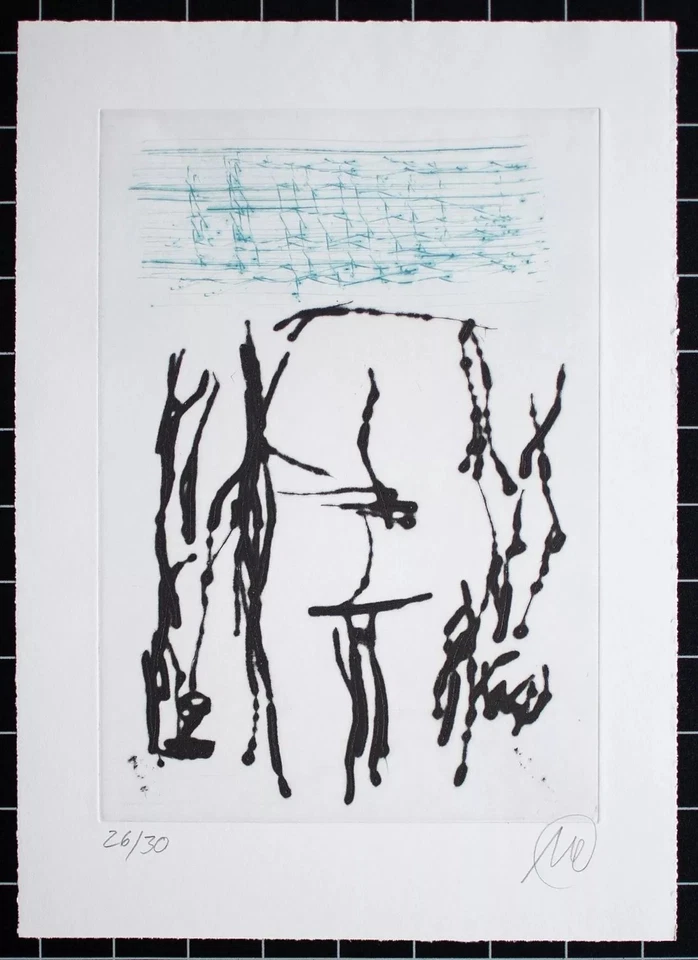 Markus Lüpertz Kunst Regeln geben Neoexpressionismus Farbradierung 2005 A 26/30 - Bild 4 von 4