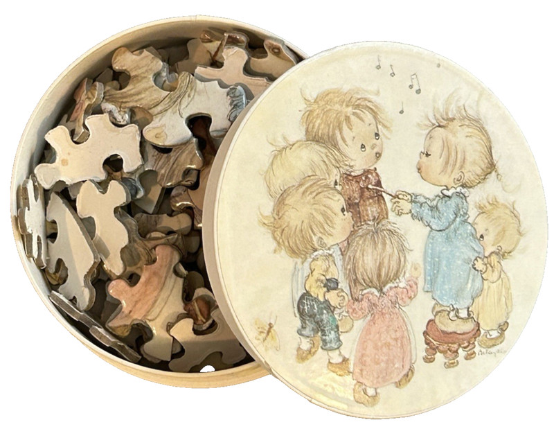 1971 SPRINGBOK 7" Circular CHARMER PUZZLE "Joyful Noise" Betsey Clark Complete