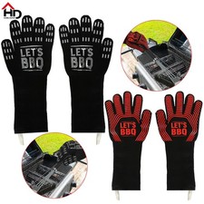 BBQ Gloves Extreme Heat Resistant 800°C Kitchen Grill Cooking Oven NonSlip Mitts