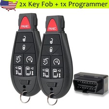 2 Remote Key Fob Program For 2008-2019 Dodge Grand Caravan Chrysler Towncountry