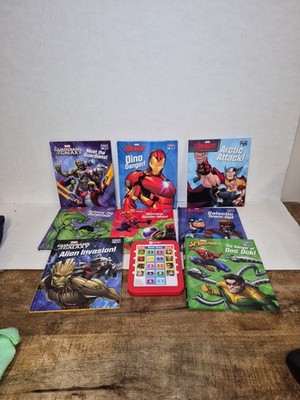 Me Reader Electronic System AVENGERS Marvel SUPER HEROES Books Lot Of 8.
