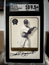 PHIL RIZZUTO-2001 FLEER GOTG AUTO-WORLD SERIES CHAMPION-HOF-YANKEE LEGEND-MT+9.5