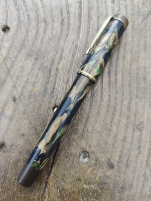 Antiker Füllfederhalter Knopffüller 5'' klein 14 Kt Feder kein Hersteller