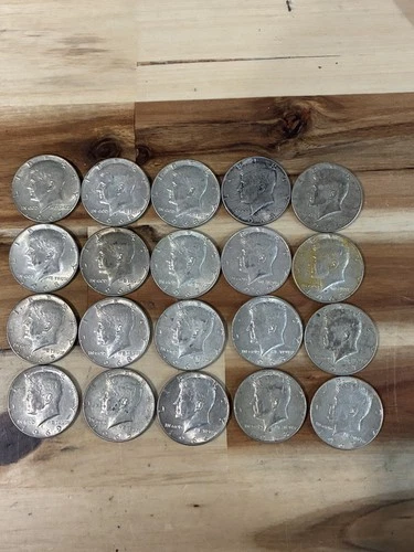 BELOW MELT   1965 - 1969 Kennedy 40% Silver Half Dollars $10 Roll 20 Coins
