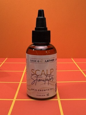 NEW Bask & Lather Scalp Stimulator Hair Growth Oil Cold Pressed Mint & Rosemary
