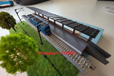 3d Printed N Scale Small Train Station Model 1/160 Station Scene Decoration