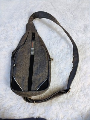 Waterfly Anti-Theft Sling Crossbody Backpack Gray Travel USB Charging Port