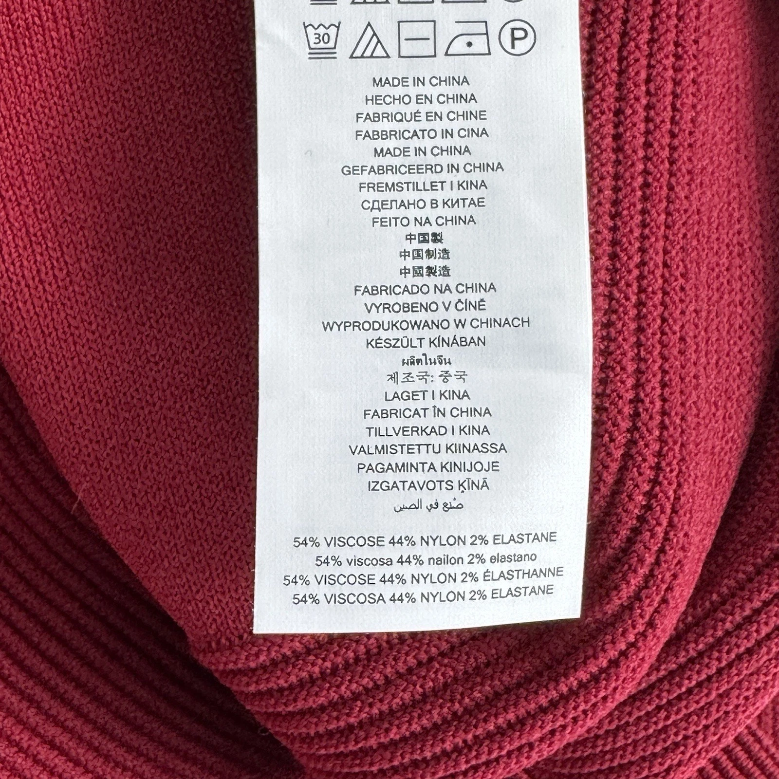 Abito svasato MICHAEL Michael Kors ottomano al ginocchio rosso ribes donna nuovo con etichette 1X