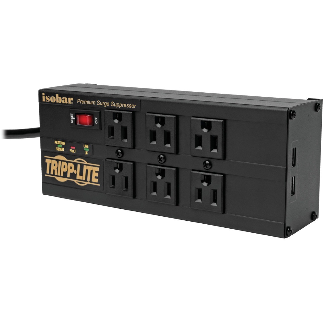 Tripp Lite IBAR6ULTRAUSBB 6-Outlet Surge Protector 10ft Cord