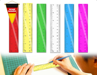 ZoeTekway 6 StüCk Lineal,Flexibel Kunststoff Kurzes Klein Transparentes Lineal M