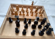Wooden Soviet old chess table game USSR