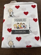 Peanuts Charlie Brown, Snoopy Hearts Design Full Sheets Set