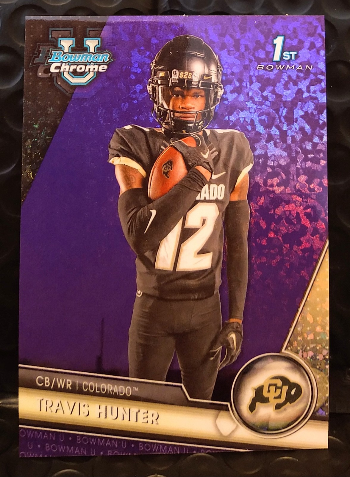 2023 Bowman University Chrome - Travis Hunter #36 Purple Shimmer Refractor /399