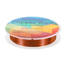 Jewelry Wire 49ft 28 Gauge Brass Craft Jewelry Wrapping Wire, Coffee