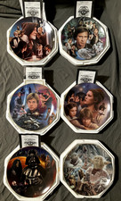 Star Wars Heroes Villains Plates Hamilton Collection Lot of 6 25k Gold Trim