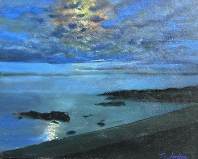 Moon Over Lake Superior - Original Oil Painting