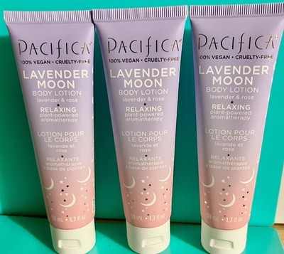  3 x Lot Pacifica Lavender Moon Body Lotion Lavender & Rose 1.7oz ea -x3  NEW