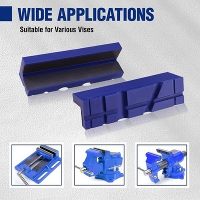 WORKPRO 6'' Magnetic Vise Jaw Pads TPU Soft Grips for Drill Press Bench Clamp USA
