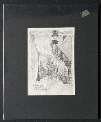 Vintage 1976 New Orleans Sketch Drawing Print by Don Davey Signed Pencil 