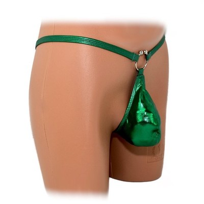 Mens thong bulge pouch thong with ring (L-XL)