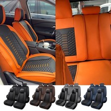 For Jeep Gladiator Wrangler Patriot Full Set Leather Seat Cover Front Rear 5seat