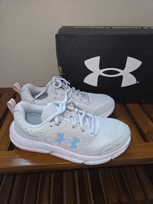 Under Armour Womens' W Charged Assert 10 PNTSP Gray and Blue Sneakers Size 6.5