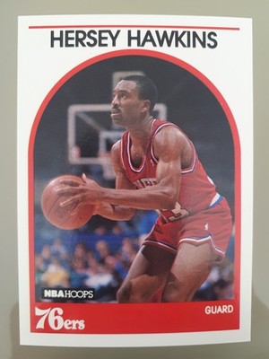 1989-90 NBA Hoops Hersey Hawkins Rookie #137 Philadelphia 76ers Basketball