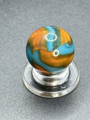 Peltier NLR Burnt Superboy Marble Orange/Yellow Vintage Marbles