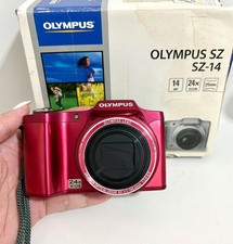 Olympus SZ-14 Digital Camera Bundle With Box Manual Card Charger Ready Kit