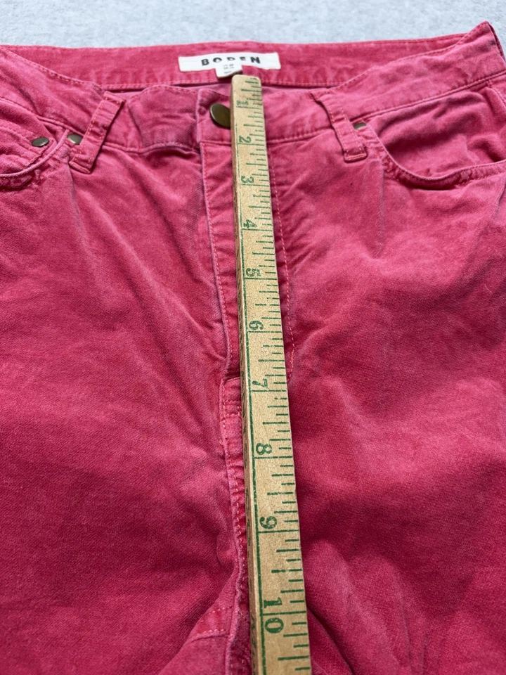 Pantalones de mezclilla Boden para mujer 6 regulares rojos pierna recta 5 bolsillos algodón elástico Foto 4 de 4