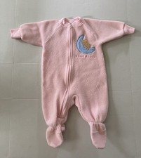 Vintage Carters Baby Fleece Sleeper 0-6 Months Pink Sweet Dreams