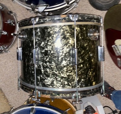 1960's ROGERS 20'' MERCURY BASS DRUM Black Diamond Pearl