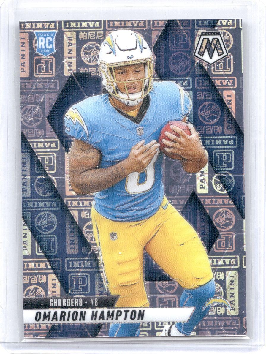 2025 Panini Mosaic #335 Omarion Hampton Silver Knight #/149