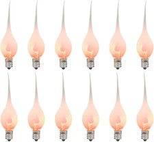 Silicone Dipped Flicker Flame Christmas Candle Bulbs 