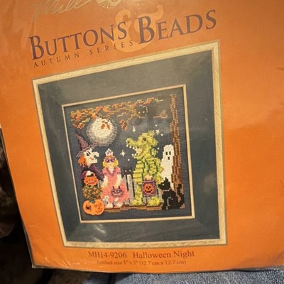 Mill Hill MH14-9206 Halloween Night Framed Cross Stitch Kit w/ Beads Buttons