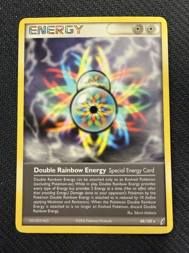 Double Rainbow Energy 88/100 Rare Crystal Guardians Pokemon
