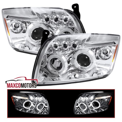 #ad LED Strip Halo Projector Headlights Fits 2007 2012 Dodge Caliber Lamp LeftRight $180.49