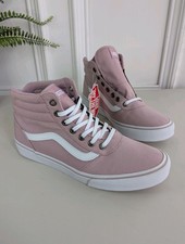 VANS Women's High Top Trainers Dusty Rose Mauve Canvas Size UK 6 EU 39 New