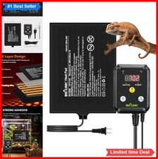 Reptile Heating Pad 6x8 Inch Digital Thermostat Under Tank Heater Terrarium