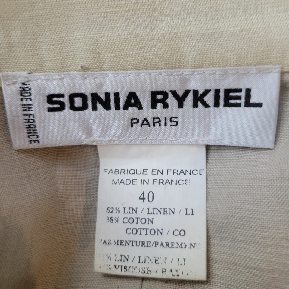 Blazer vintage Sonia Rykiel mistura de linho tamanho grande 40FR 10US - Imagem 4 de 4