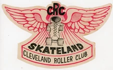 1930's-50's CRC Skateland Cleveland Roller Club Roller Skating Label #8S