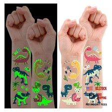380 Styles 30 Sheets Luminous Tattoos for Kids, Mixed Styles Dinosaur