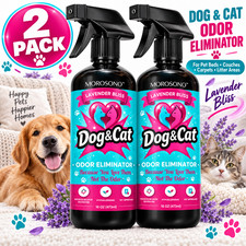 Pet Odor Eliminator Spray 2 Pack 16oz Dog Cat Urine Carpet Couch MOROSONO