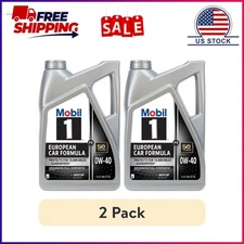 (2 pack) Mobil 1 FS European Car Formula Full Synthetic Motor Oil 0W-40, 5 Quart