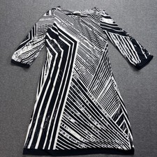 Calvin Klein Women’s Dress Black White Stretch Size 10